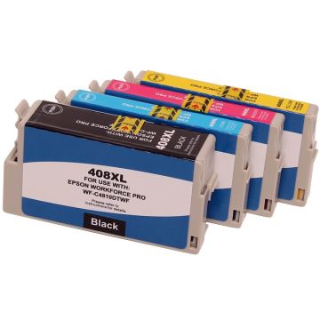 Huismerk Epson 408XL inkt cartridges 4-Kleuren Multipack (103 ml)