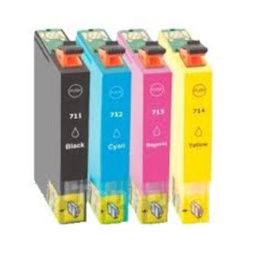 Huismerk Epson T0715 inkt cartridges 4-Kleuren Multipack (51 ml)