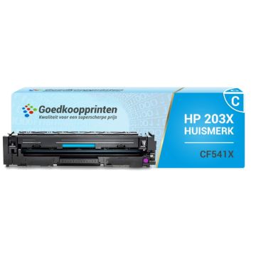 Huismerk HP CF541X (203X) toner Cyaan - 2.500 afdrukken