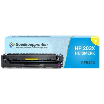 Huismerk HP CF542X (203X) toner Geel - 2.500 afdrukken
