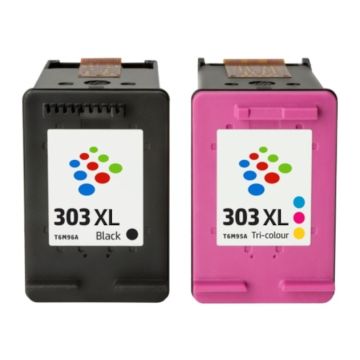 Huismerk HP 303XL inkt cartridges Multipack Zwart (20 ml) Kleur (19 ml)