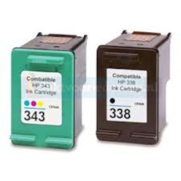 Huismerk HP 338 + HP 343 inkt cartridges Multipack (19/17 ml)