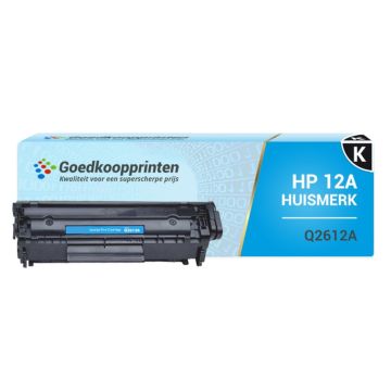 Huismerk HP 12A toner / HP Q2612A toner Zwart - 2.500 afdrukken