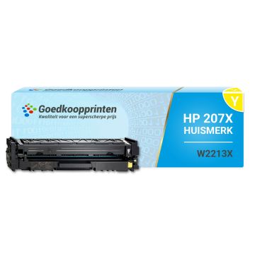 Huismerk HP 207X (W2212X) toner (MET CHIP) Geel Hoge Capaciteit - Huismerk