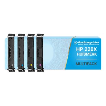 Huismerk voor HP 220X toner Multipack (MET CHIP) hoge capaciteit