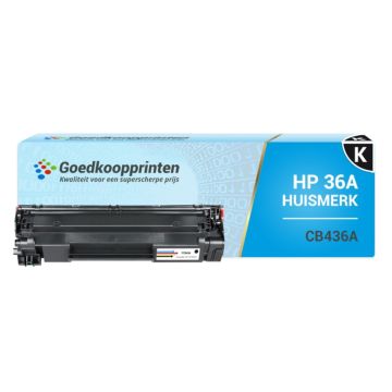 Huismerk HP 36A toner / CB436A toner zwart - 2.000 afdrukken