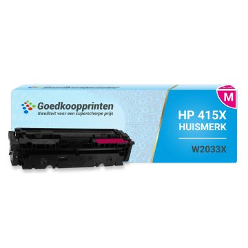 Huismerk voor HP 415X toner (W2033X) Magenta (MET CHIP) hoge capaciteit