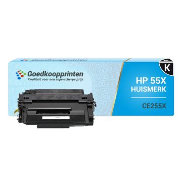 Huismerk voor HP 55X toner / HP CE255X toner cartridge Zwart (14.000 afdrukken)
