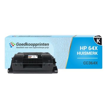 Huismerk HP 64X toner / HP CC364X toner cartridge Zwart (26.500 afdrukken)