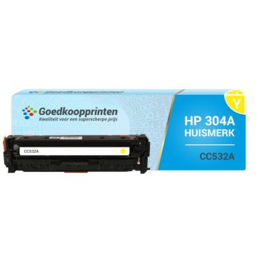 Huismerk HP CC532A (304A) toner Geel - 2.800 afdrukken