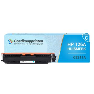 Huismerk voor HP CE311A toner Cyaan - 1.250 afdrukken