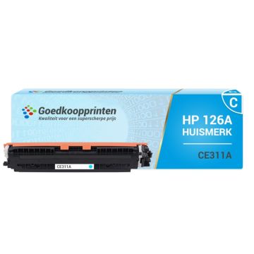 Huismerk HP CE311A (126A) toner Cyaan - 1.250 afdrukken