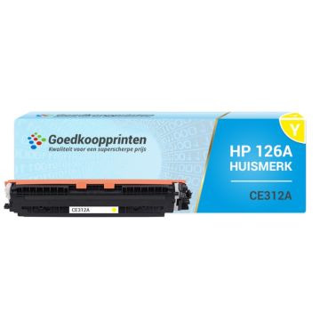 Huismerk HP CE312A (126A) toner Geel - 1.250 afdrukken