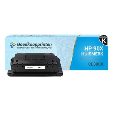 Huismerk HP 90X toner / HP CE390X toner Zwart (26.500 afdrukken)
