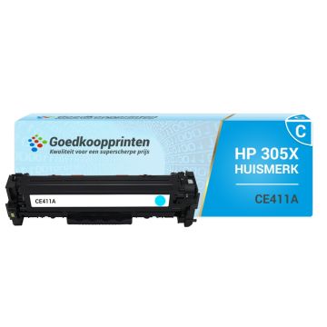 Huismerk voor HP CE411A toner cartridge Cyaan (2.800 afdr)
