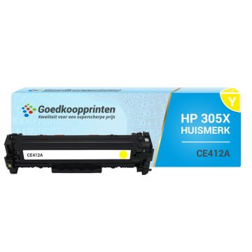 Huismerk voor HP CE412A Toner Cartridge Geel (2800 afdr)