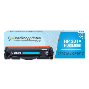 Huismerk voor HP CF401A toner / HP CF401X toner cartridge Cyaan (2.400 afdrukken)
