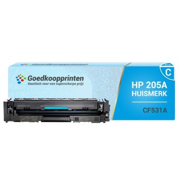 Huismerk voor HP CF531A toner cartridge (205A) Cyaan - 900 afdrukken