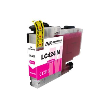 Brother LC-424 inkt cartridge Magenta - Huismerk