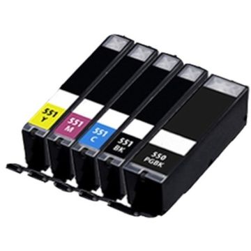 Huismerk Canon PGI-550 / CLI-551 XL inkt cartridges 5-Kleuren Multipack (71 ml)