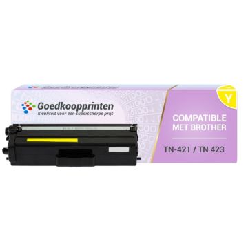 Huismerk Brother TN-423Y (TN-421Y) toner cartridge Geel (4.000 afdrukken)
